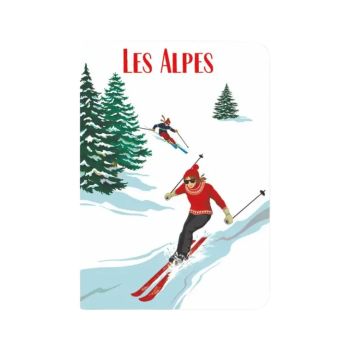 Soft A6 Skier notebook from Cartes d'Art