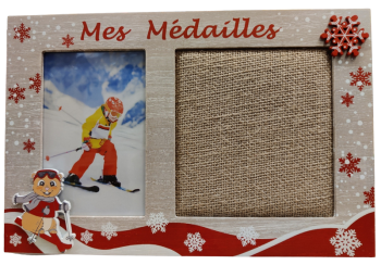 Marmott ski medals photo frame