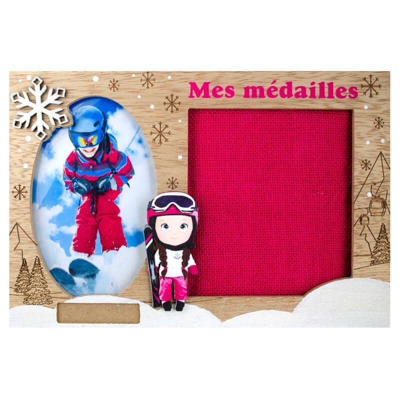 Cadre Photo Mes Médailles Skieuse 