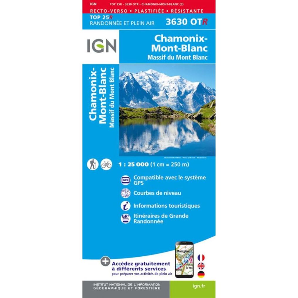 Carte IGN Chamonix Mont blanc