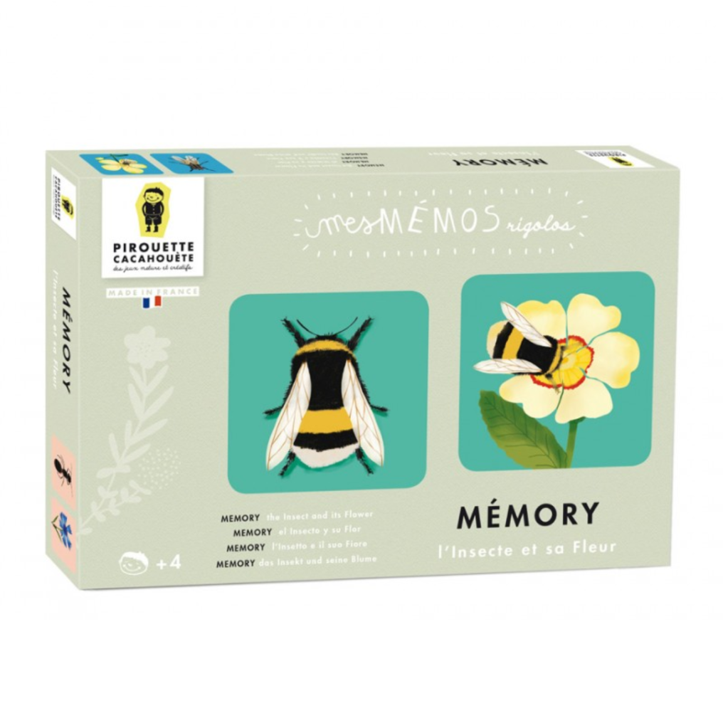 Insects and flowers memo game from Pirouette Cacahouète