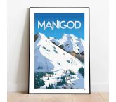 Affiche Vintage Affiche Alpine Manigod